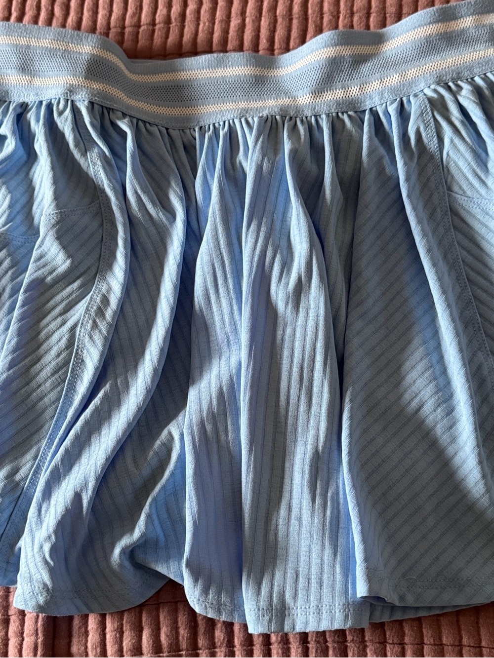 Free people soft light blue tennis pleated skirt